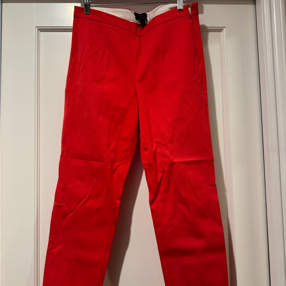 J. Crew Red Chinos Bold Statement Pants
